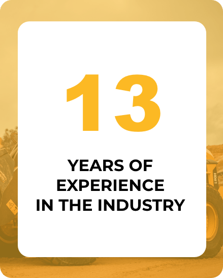 Image that says 13 years of experience in the service industry